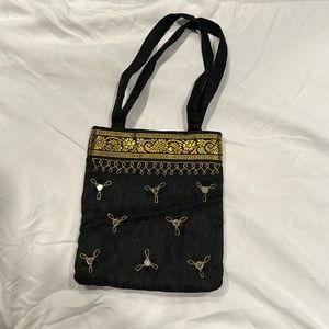 Small black pouch purse